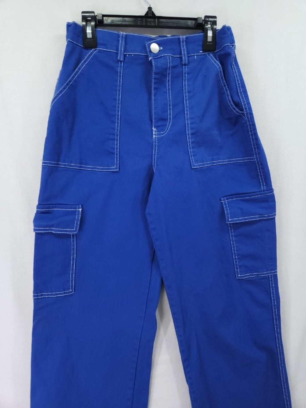Rachel Paige Cargo Pants Womens Medium (25x29) Contrast Stitch Wide Leg Utility - Picture 7 of 13